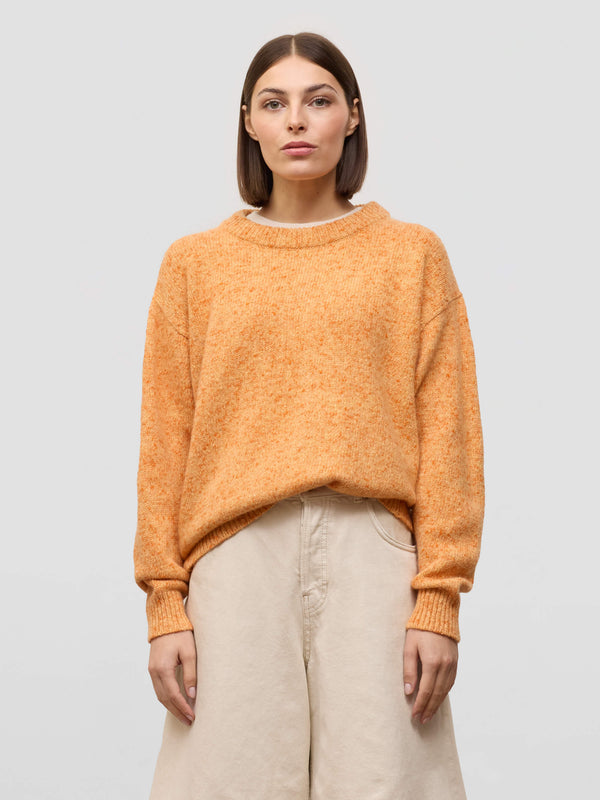 begg & co Women's Bay Tangerine Orange Cashmere Sweater - Begg x Co begg & co Women's Bay Tangerine Orange Cashmere Sweater - Begg x Co