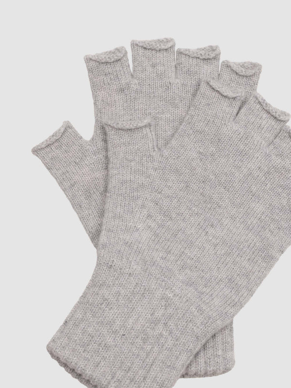 Begg & Co Women's Field Cashmere Knitted Gloves Feather Grey