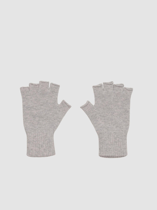 begg & co Women's Field Cashmere Knitted Gloves Feather Grey