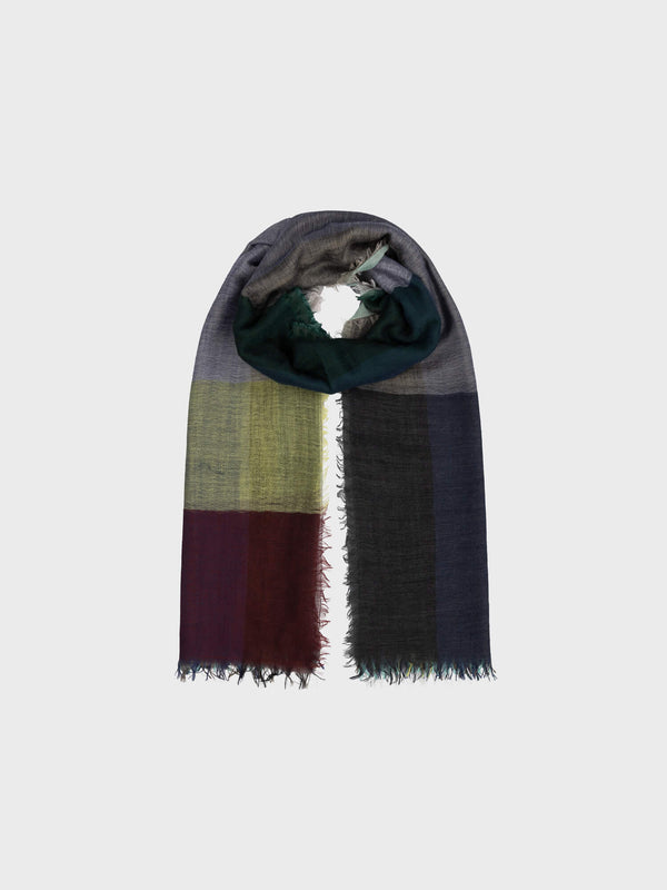 Begg & Co Women's Filigree Nora Kelp Zest Lightweight Cashmere Scarf - Begg X Co