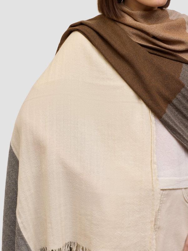 Begg & Co Women's Islay Meribel Cashmere Stole Natural White - Begg X Co