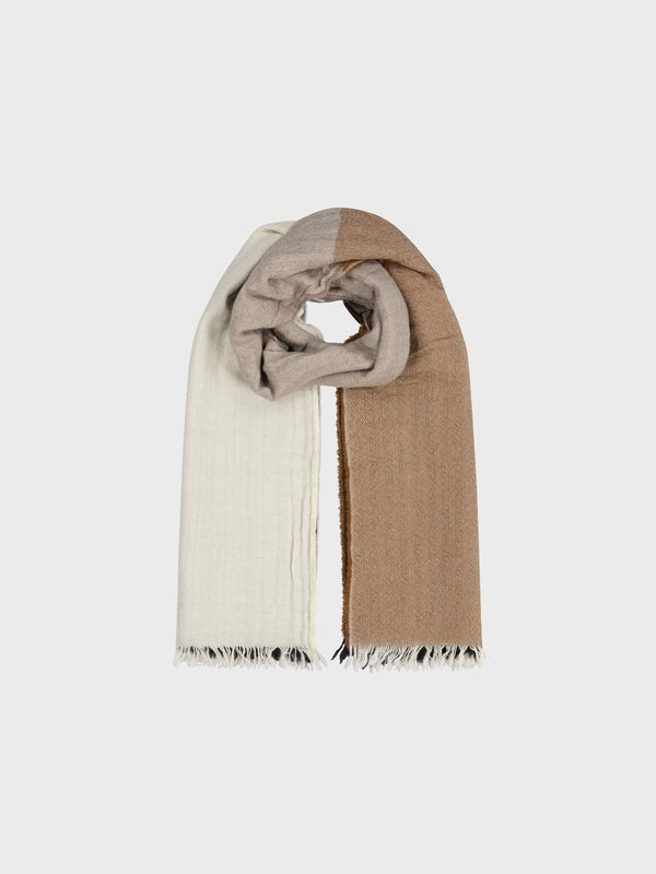 Begg & Co Women's Islay Meribel Cashmere Stole Natural White - Begg X Co