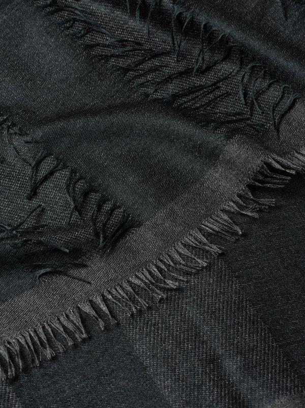 Begg & Co Women's Lash Funivie Charcoal Green Cashmere Silk Scarf - Begg X Co