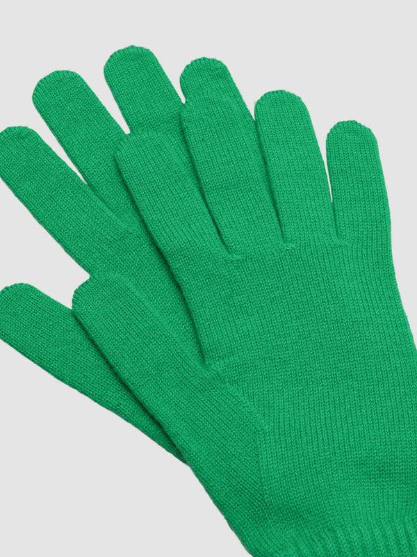 Begg & Co Women's Shaded Cashmere Knitted Gloves Green