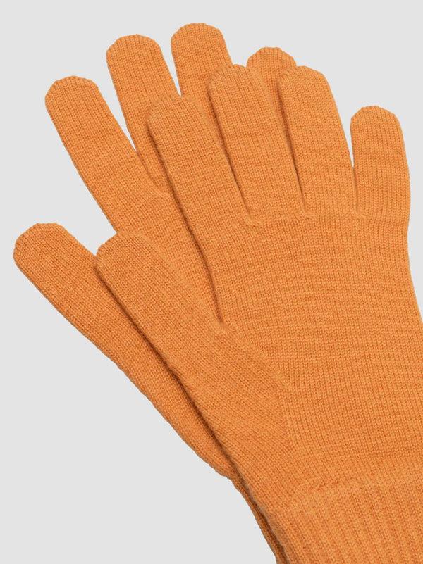 Begg & Co Women's Shaded Cashmere Knitted Gloves Orange
