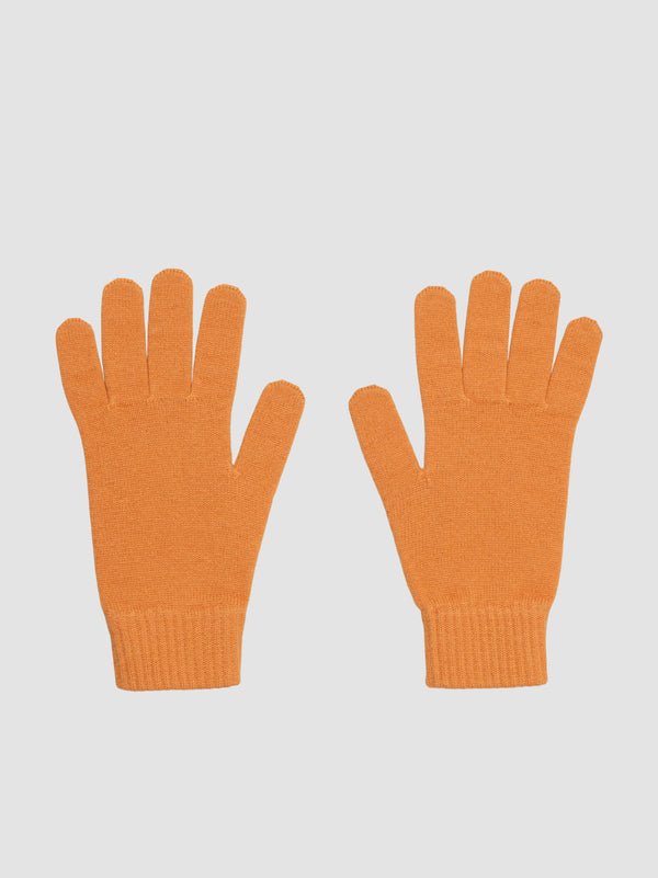 begg & co Women's Shaded Cashmere Knitted Gloves Orange begg & co Women's Shaded Cashmere Knitted Gloves Orange