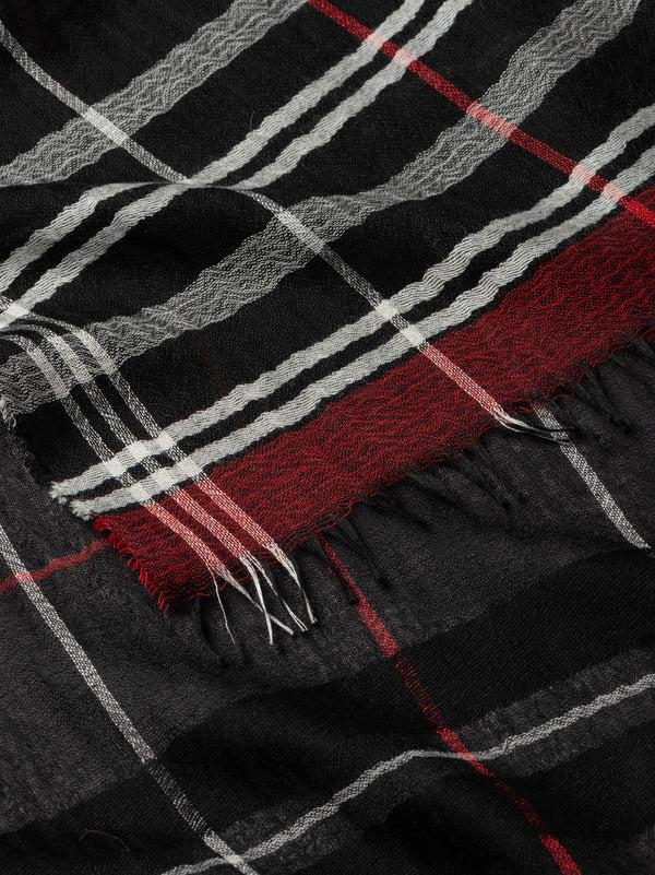 Begg & Co Women's Staffa Creole Cashmere Silk Scarf Black - Begg X Co