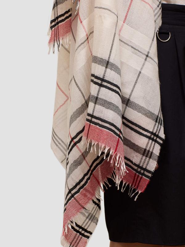 Begg & Co Women's Staffa Creole Cashmere Silk Scarf White - Begg X Co