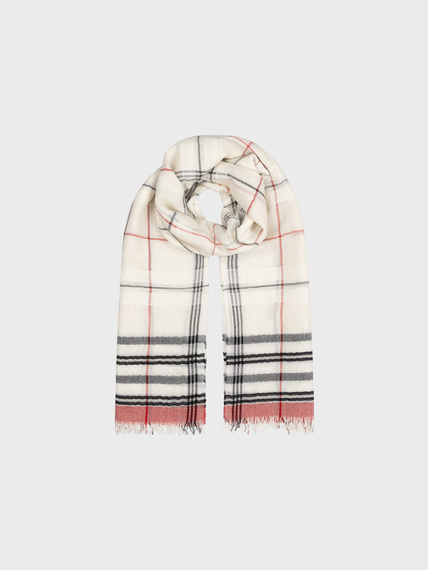 Begg & Co Women's Staffa Creole Cashmere Silk Scarf White - Begg X Co