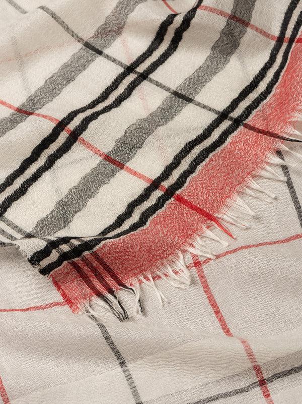 Begg & Co Women's Staffa Creole Cashmere Silk Scarf White - Begg X Co