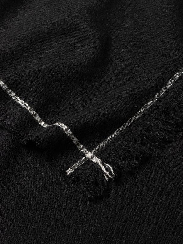 Begg & Co Women's Washed Kos Thorens Cashmere Stole Black - Begg X Co