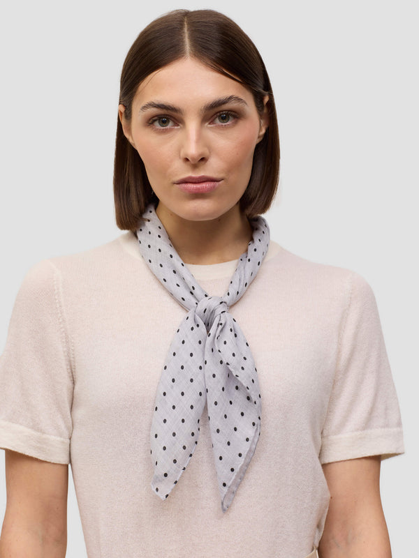 Begg & Co Women's Wispy Hanover Square Silver Black Cashmere Scarf - Begg X Co