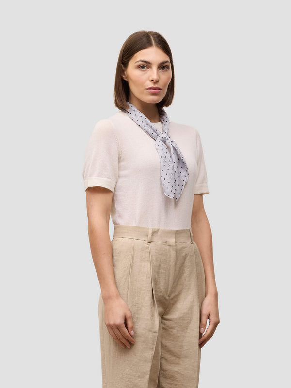 begg & co Women's Wispy Hanover Square Silver Black Cashmere Scarf - Begg x Co