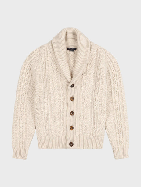 Begg & Co Womens Aspen Bare Undyed Cashmere Knitted Cardigan