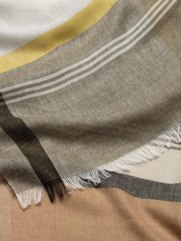 Begg & Co Womens Fiji Duncan Natural Cashmere Blend Scarf - Begg X Co