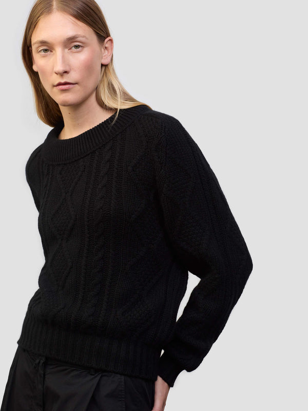Begg & Co Womens Fionn Black Cashmere Sweater - Begg X Co