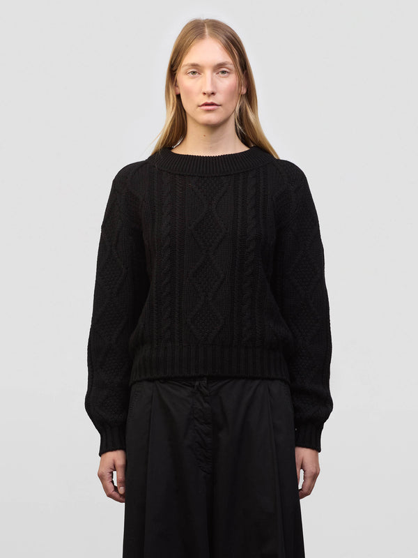 begg & co Womens Fionn Black Cashmere Sweater - Begg x Co