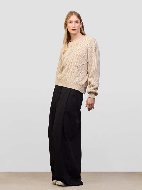 Begg & Co Womens Fionn Light Brown Natural Cashmere Sweater - Begg X Co