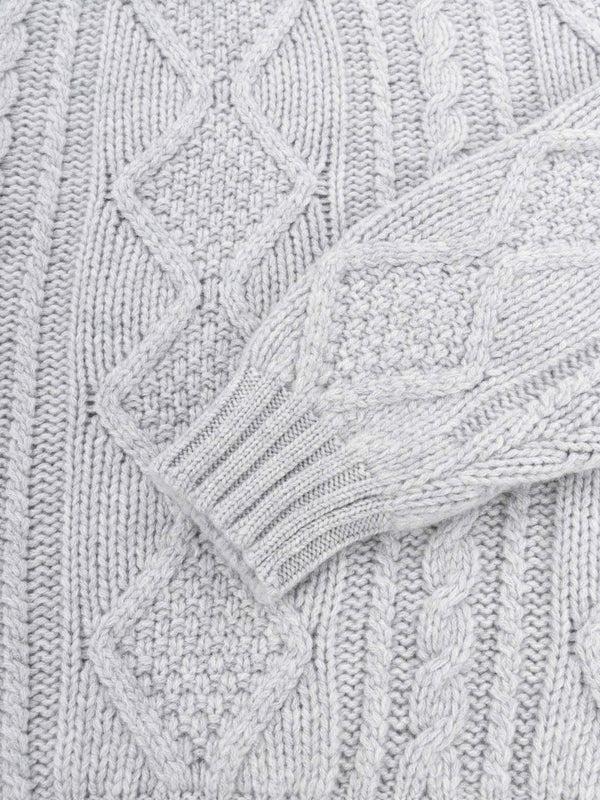 Begg & Co Womens Fionn Sanderling Grey Cashmere Sweater - Begg X Co