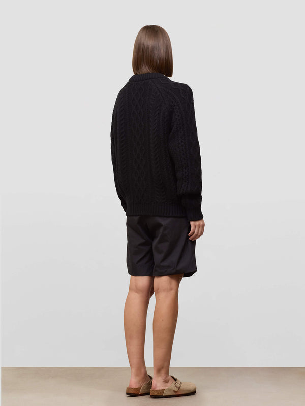 Begg & Co Womens Gigha Black Cashmere Sweater - Begg X Co