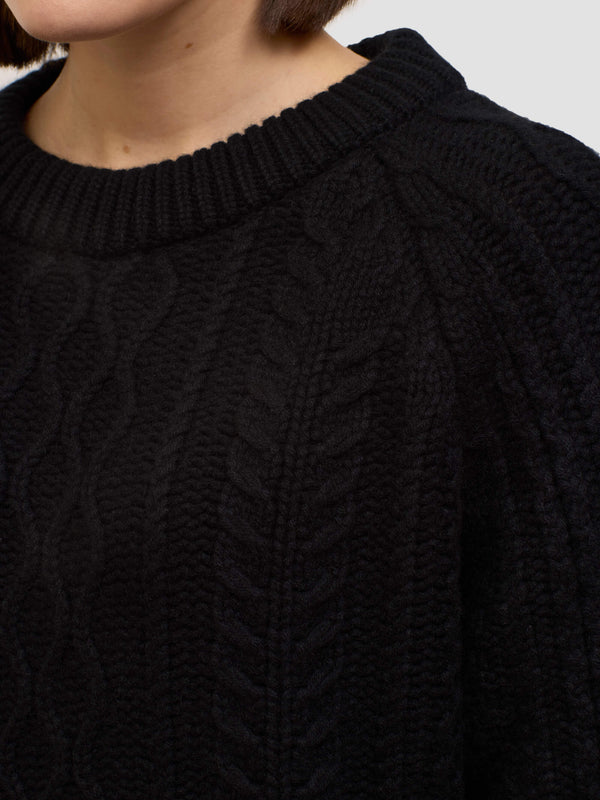 Begg & Co Womens Gigha Black Cashmere Sweater - Begg X Co