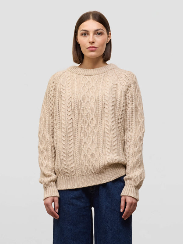 begg & co Womens Gigha Light Brown Natural Cashmere Sweater - Begg x Co begg & co Womens Gigha Light Brown Natural Cashmere Sweater - Begg x Co