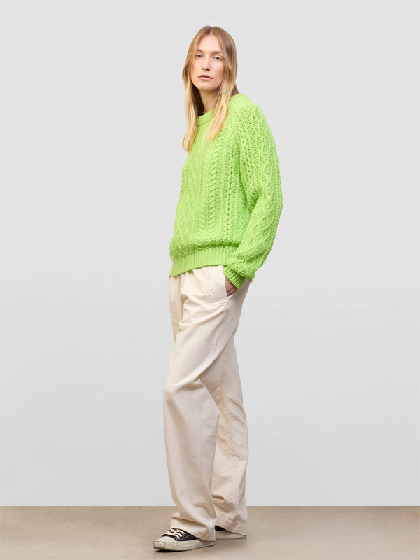 Begg & Co Womens Gigha Pisco Sour Green Cashmere Sweater - Begg X Co