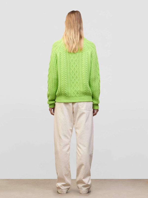 Begg & Co Womens Gigha Pisco Sour Green Cashmere Sweater - Begg X Co