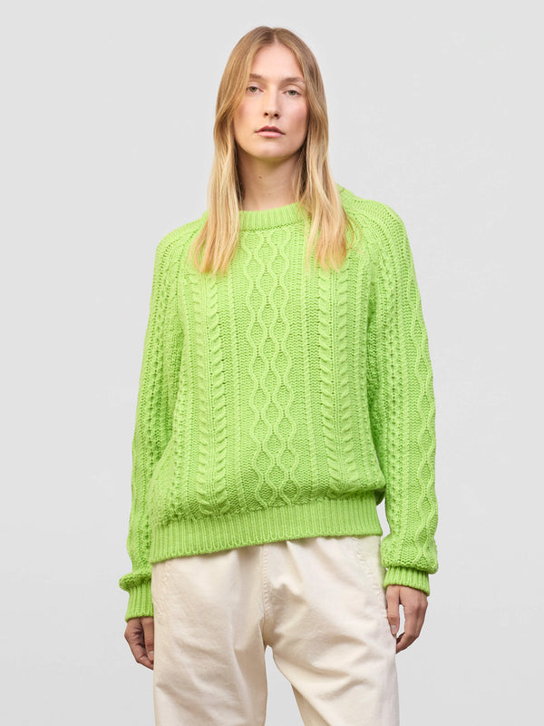 begg & co Womens Gigha Pisco Sour Green Cashmere Sweater - Begg x Co