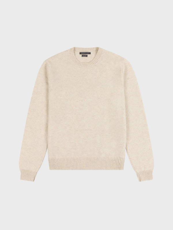 Begg & Co Womens Hepburn Crew Light Natural Cashmere Sweater - Begg X Co
