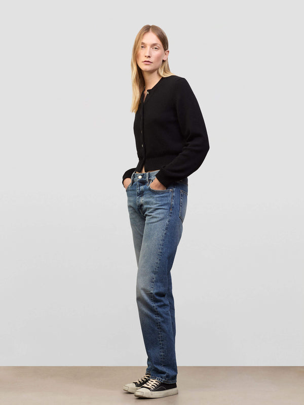 Begg & Co Womens Hepburn Golfer Black Cashmere Cardigan - Begg X Co