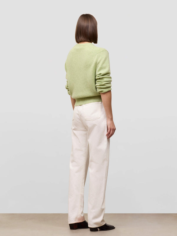 Begg & Co Womens Hepburn Golfer Sorrel Green Cashmere Cardigan - Begg X Co