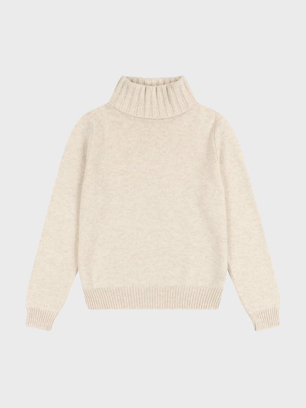 Begg & Co Womens Hepburn Light Natural Cashmere Roll Neck Sweater - Begg X Co