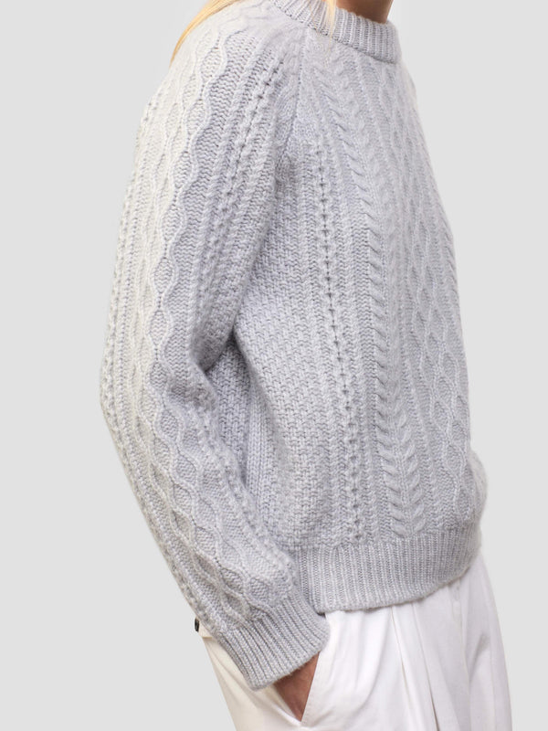 Begg & Co Womens Isla Cashmere Knitted Sweater Feather Grey - Begg X Co