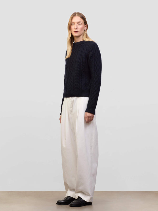 Begg & Co Womens Isla Cashmere Knitted Sweater Pacific