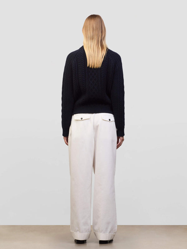 Begg & Co Womens Isla Cashmere Knitted Sweater Pacific