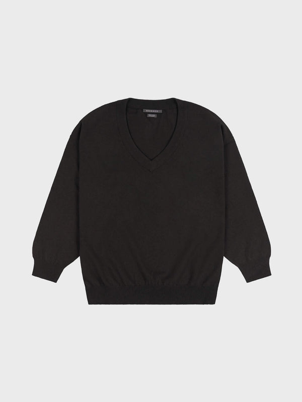 Begg & Co Womens Jade Assam Green Cashmere V Neck Sweater - Begg X Co