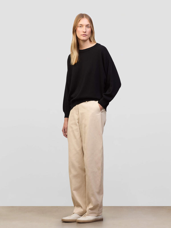 Begg & Co Womens Jade Black Cashmere Sweater - Begg X Co