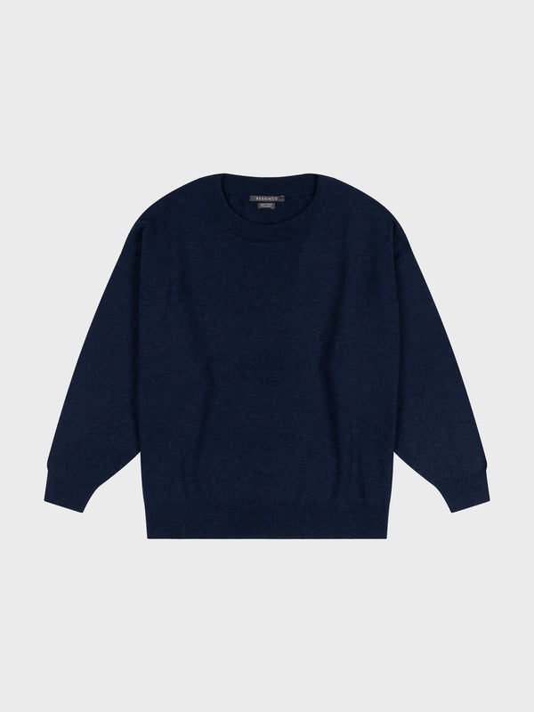 Begg & Co Womens Jade Cosmos Navy Cashmere Sweater - Begg X Co