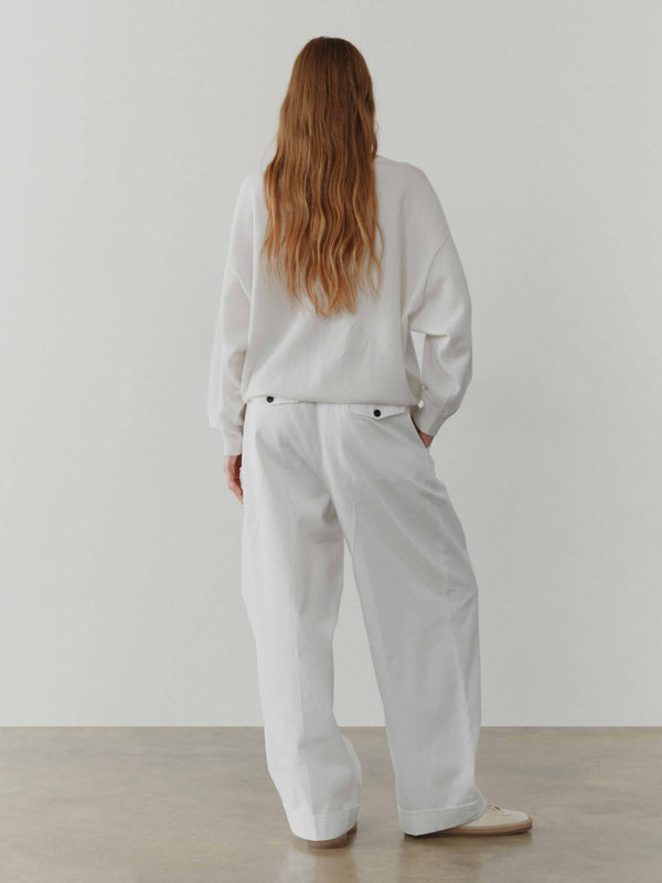 Begg & Co Womens Jade Knitted Cashmere V-Neck Sweater Frost - Begg X Co