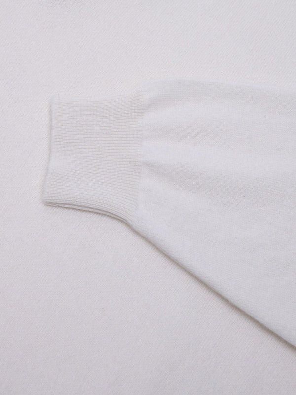 Begg & Co Womens Jade Knitted Cashmere V-Neck Sweater Frost - Begg X Co