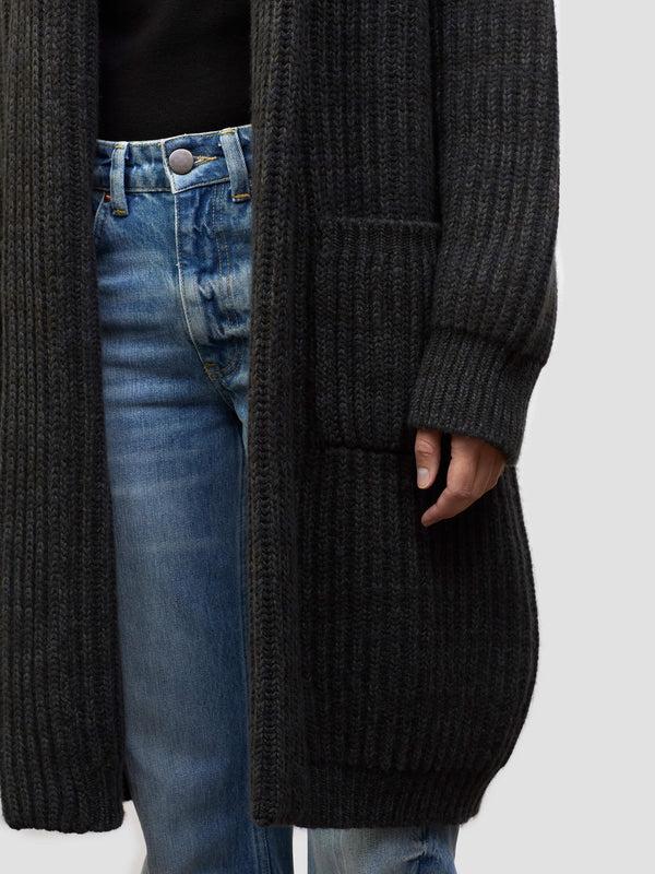 Begg & Co Womens Lounge Coat Assam Green Cashmere Cardigan - Begg X Co