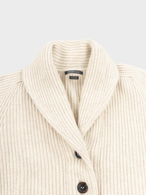 Begg & Co Womens Mini Yacht Bare Undyed Cashmere Cardigan - Begg X Co