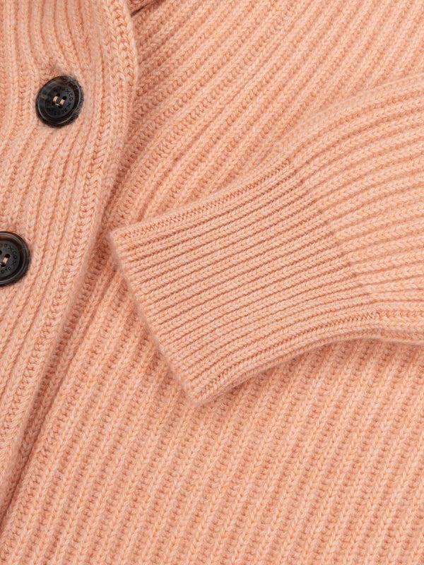 Begg & Co Womens Mini Yacht Calendula Pink Cashmere Cardigan - Begg X Co