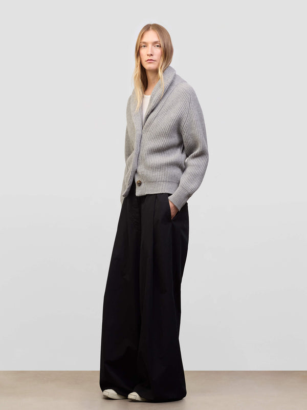 Begg & Co Womens Mini Yacht Cashmere Knitted Cardigan Light Grey
