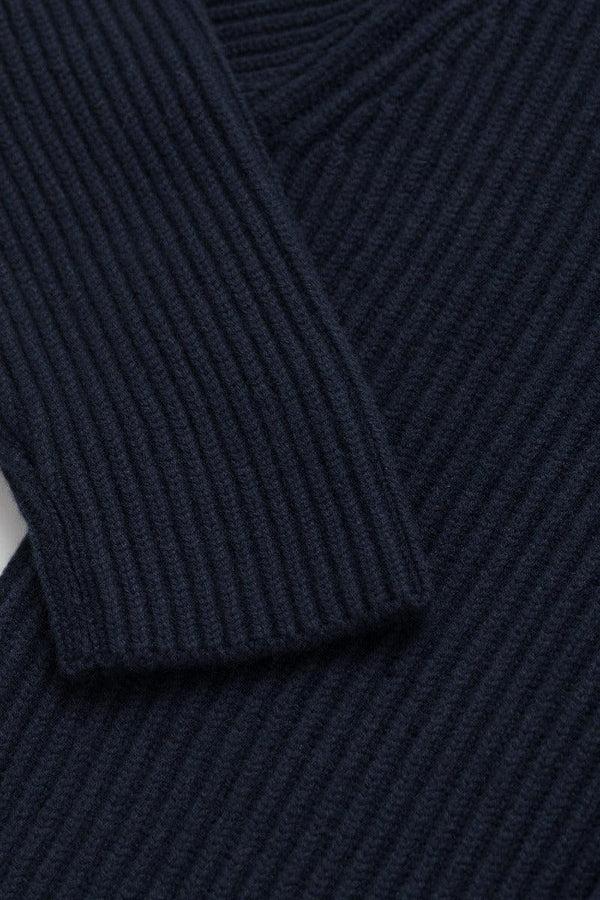 Begg & Co Womens Navy Yacht Cashmere Knitted Cardigan