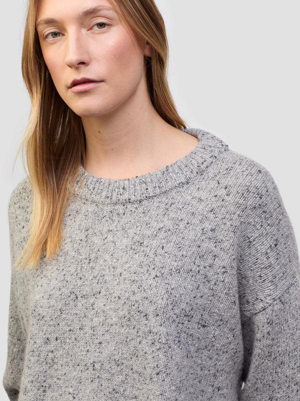 Begg & Co Womens Ricos Dark Grey Cashmere Sweater - Begg X Co