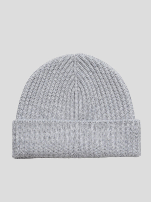 Begg & Co Womens Sanderling Grey Cashmere Alex Beanie Hat - Begg X Co