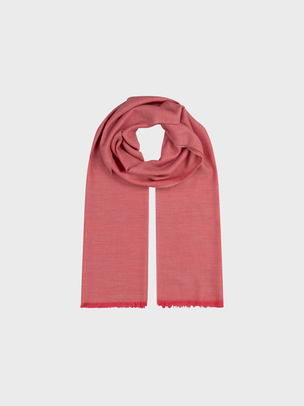 begg & co Womens Wispy Solid Briar Rose Pink Lightweight Cashmere Scarf - Begg x Co