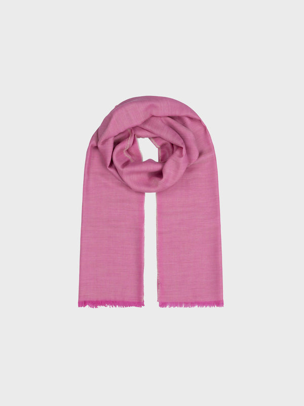 Begg & Co Womens Wispy Solid Gypsy Pink Lightweight Cashmere Scarf - Begg X Co